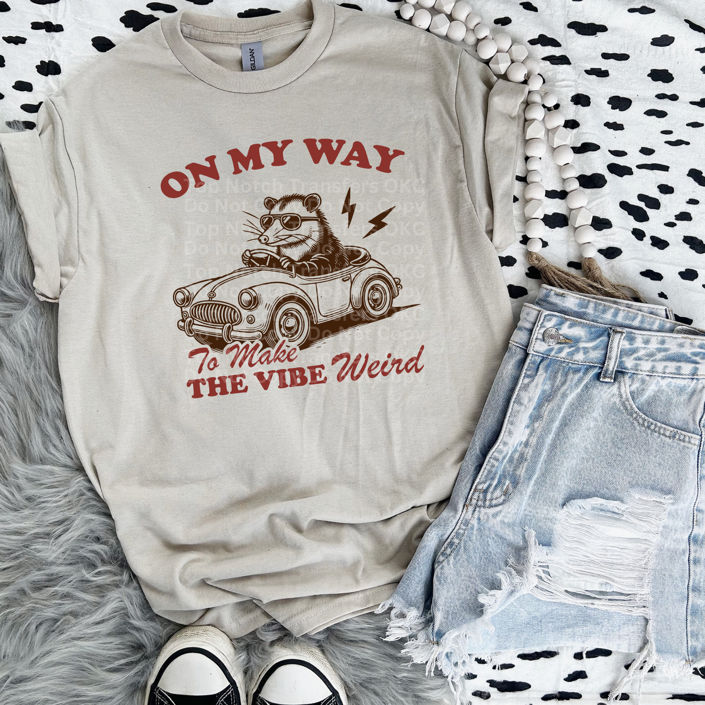 On My Way to Make the Vibe Weird 1 DTF Transfer