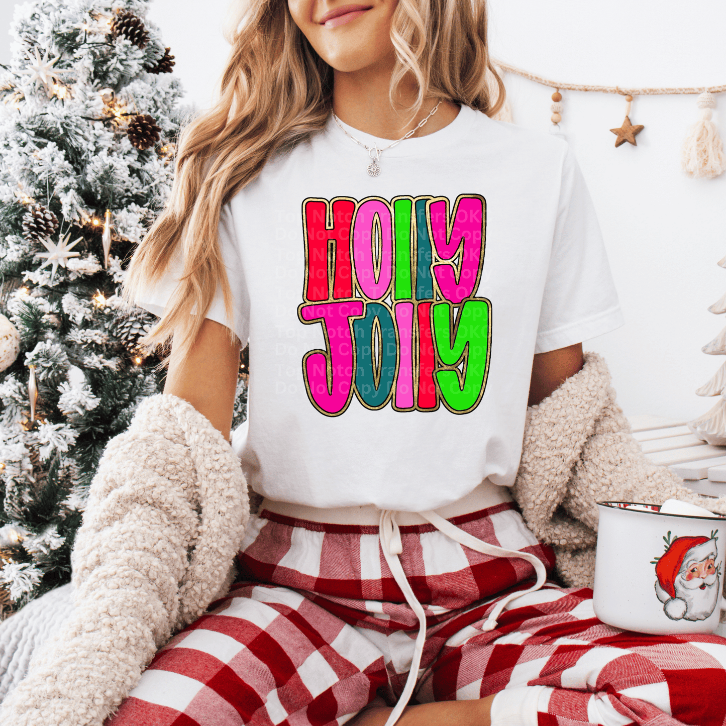 Holly Jolly - Colorful DTF Transfer