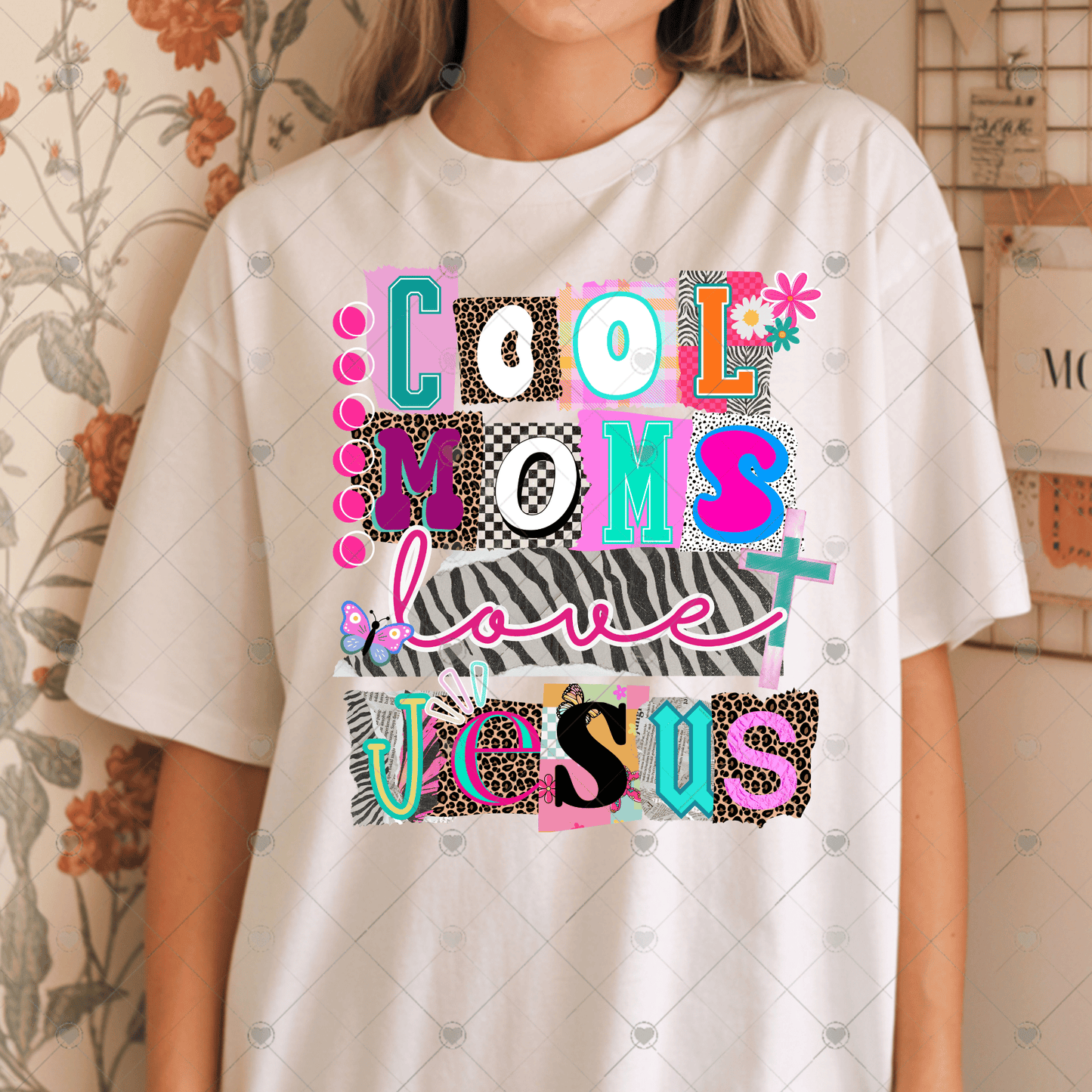 Cool Moms Love Jesus DTF Transfer