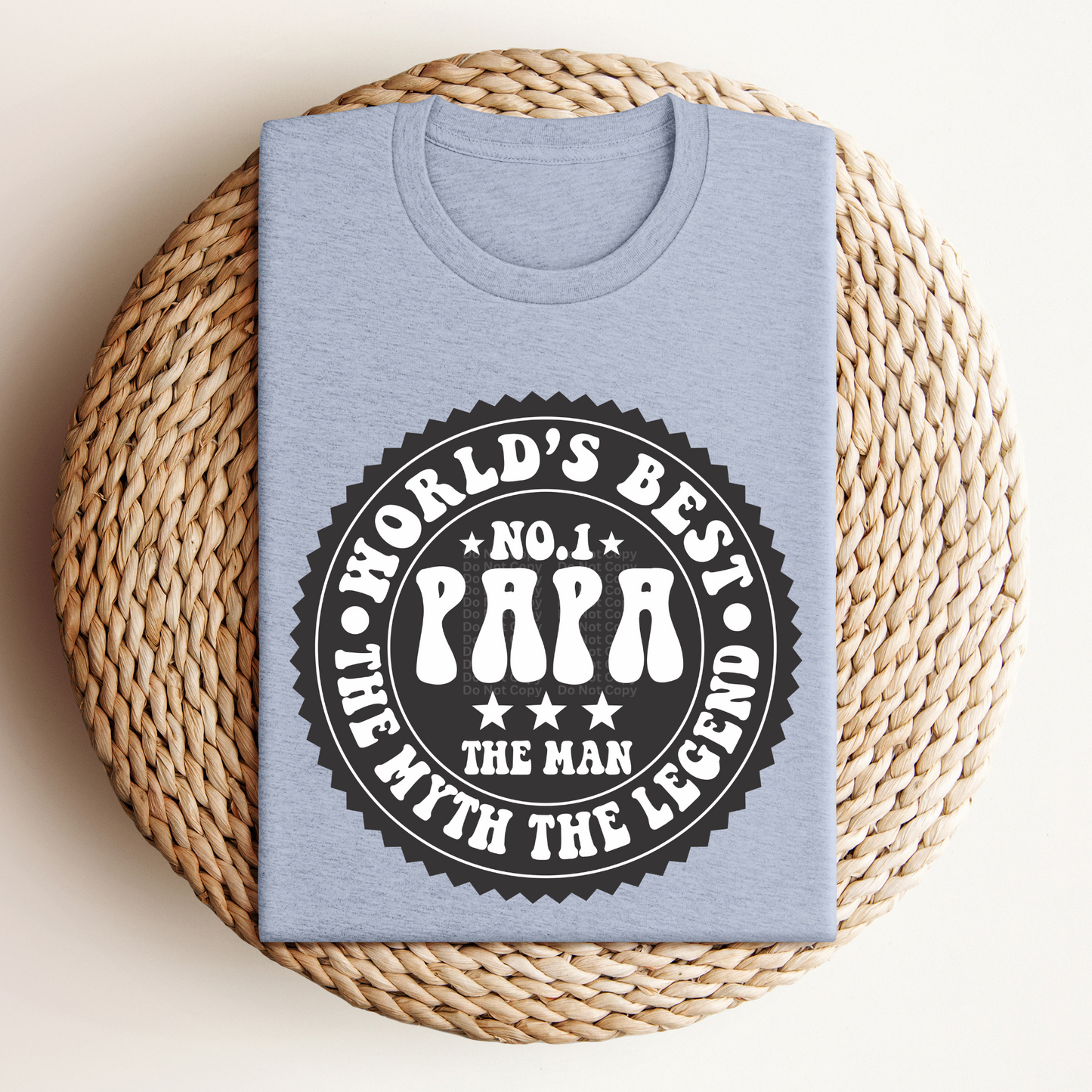 World's Best Papa No.1 The Man The Myth The Legend DTF Transfer