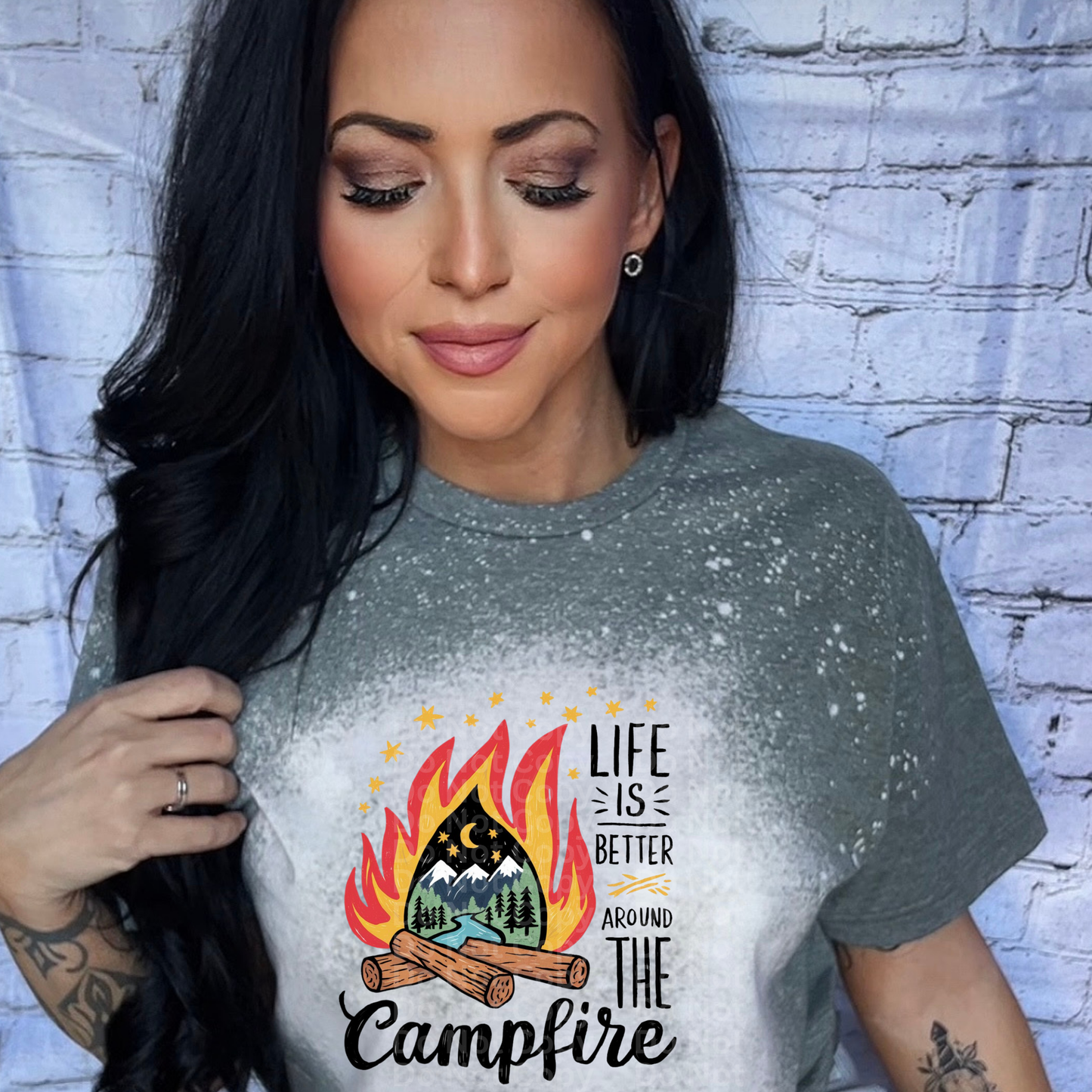Life Is Better Around The Campfire DTF Transfer
