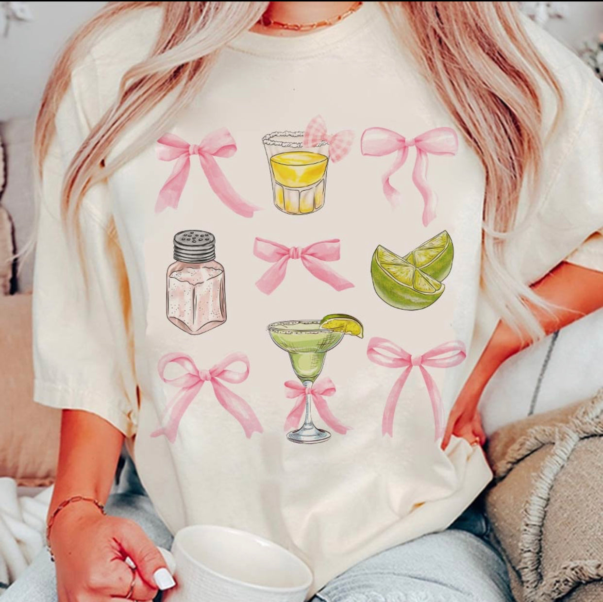 Salt, Tequila, Lime & Bows DTF Transfer