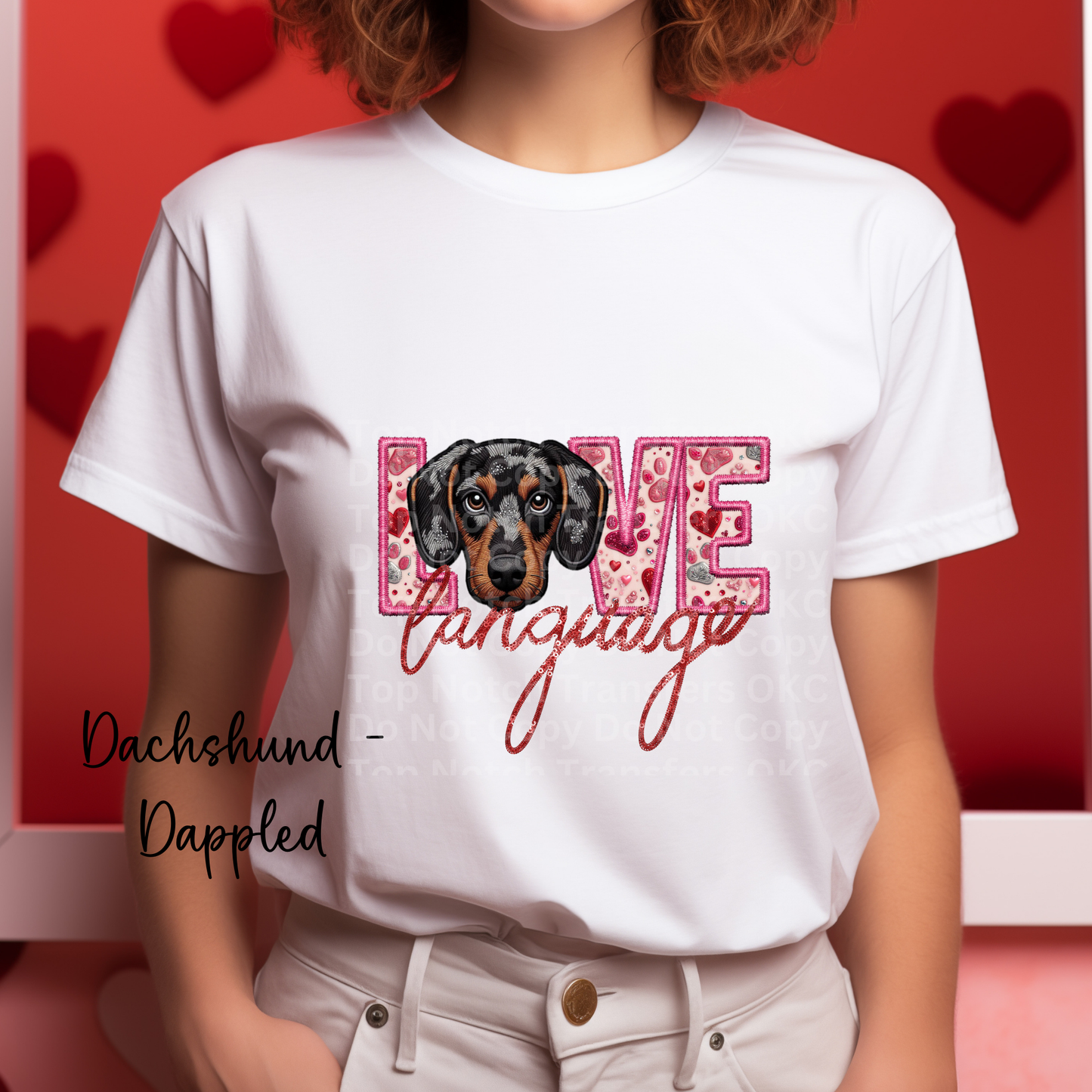 Love Language - Dachshund Dappled DTF Transfer