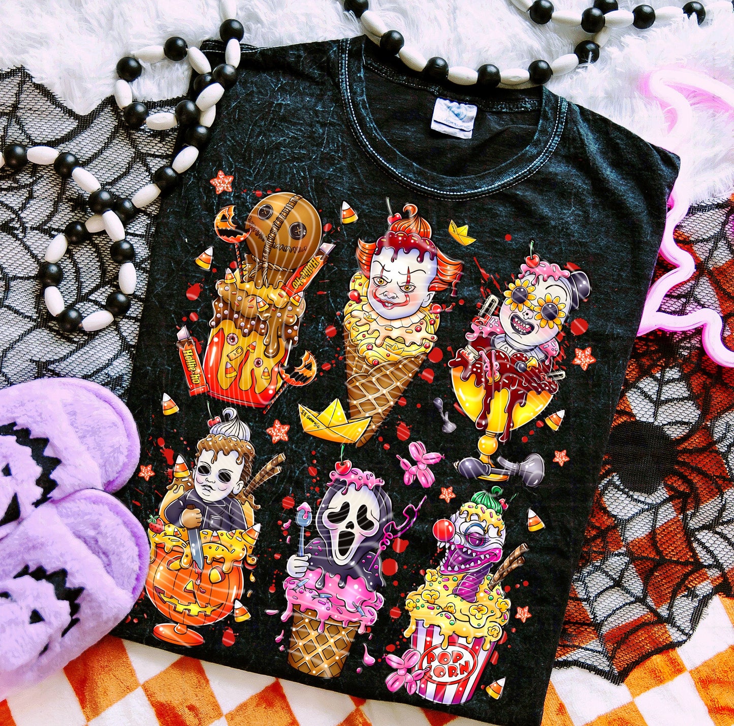 Horror Characters Ice Cream DTF Transfer