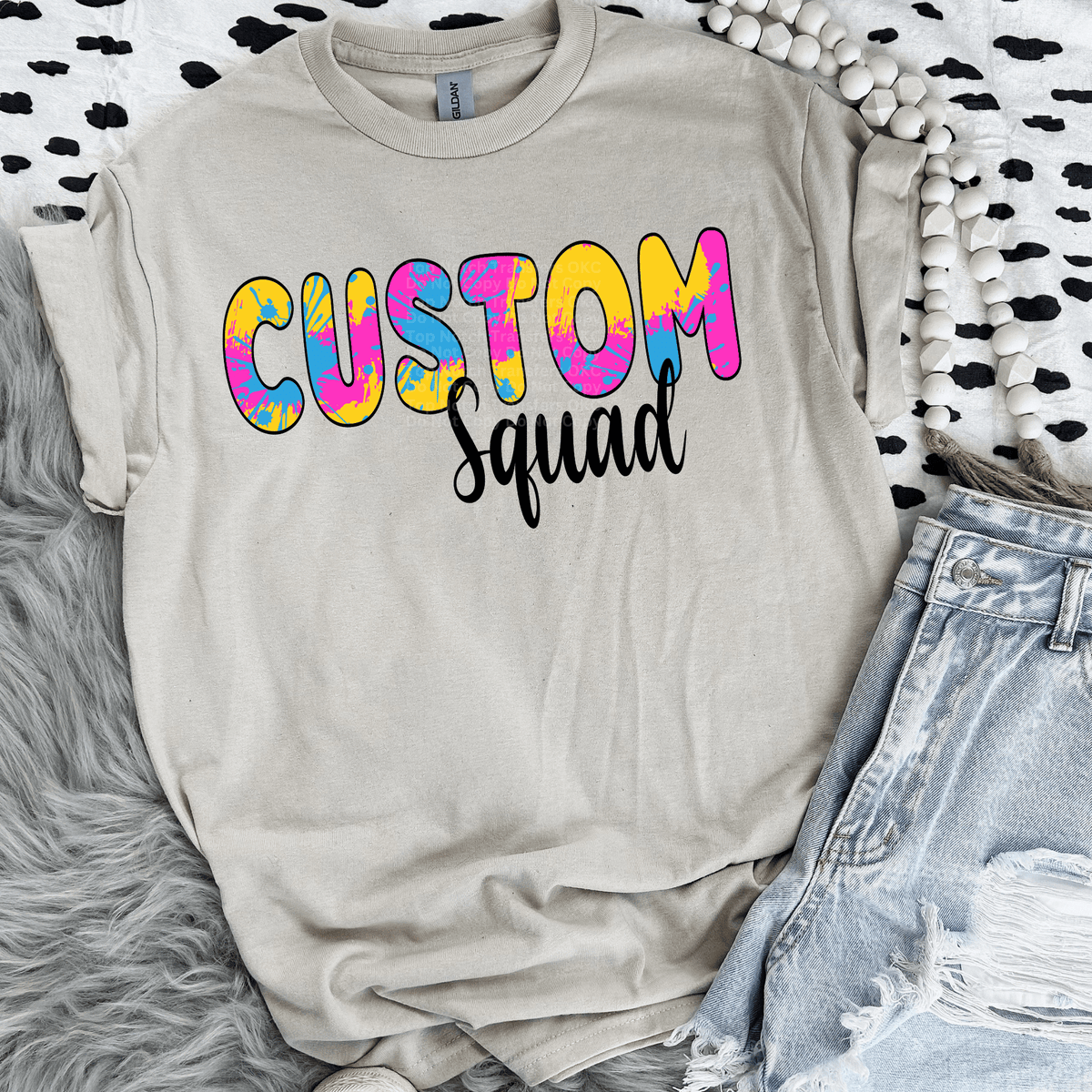 Custom Paint Splash DTF Transfer *Leave Custom info in order notes*
