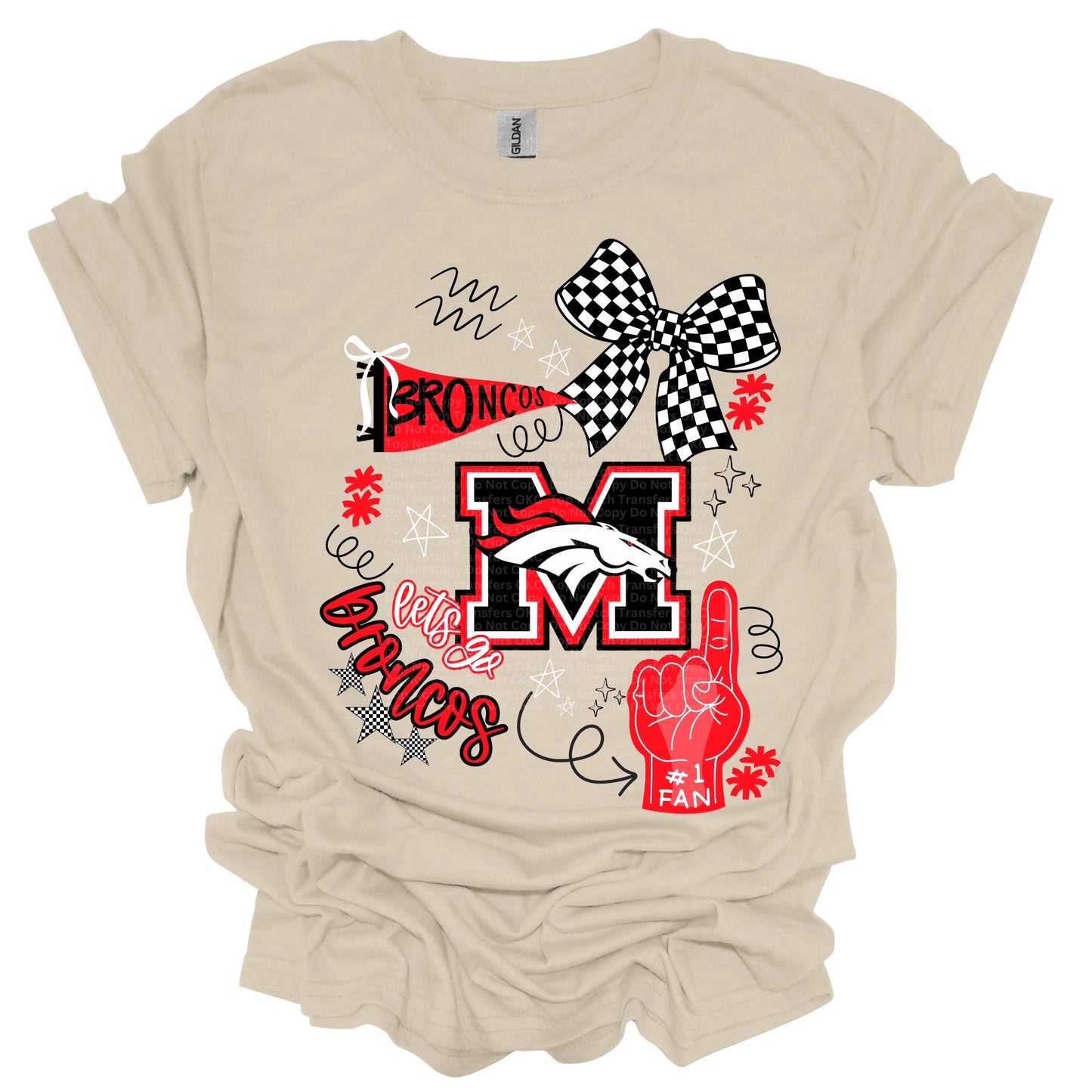 Mustang Bronco Doodle T-Shirt