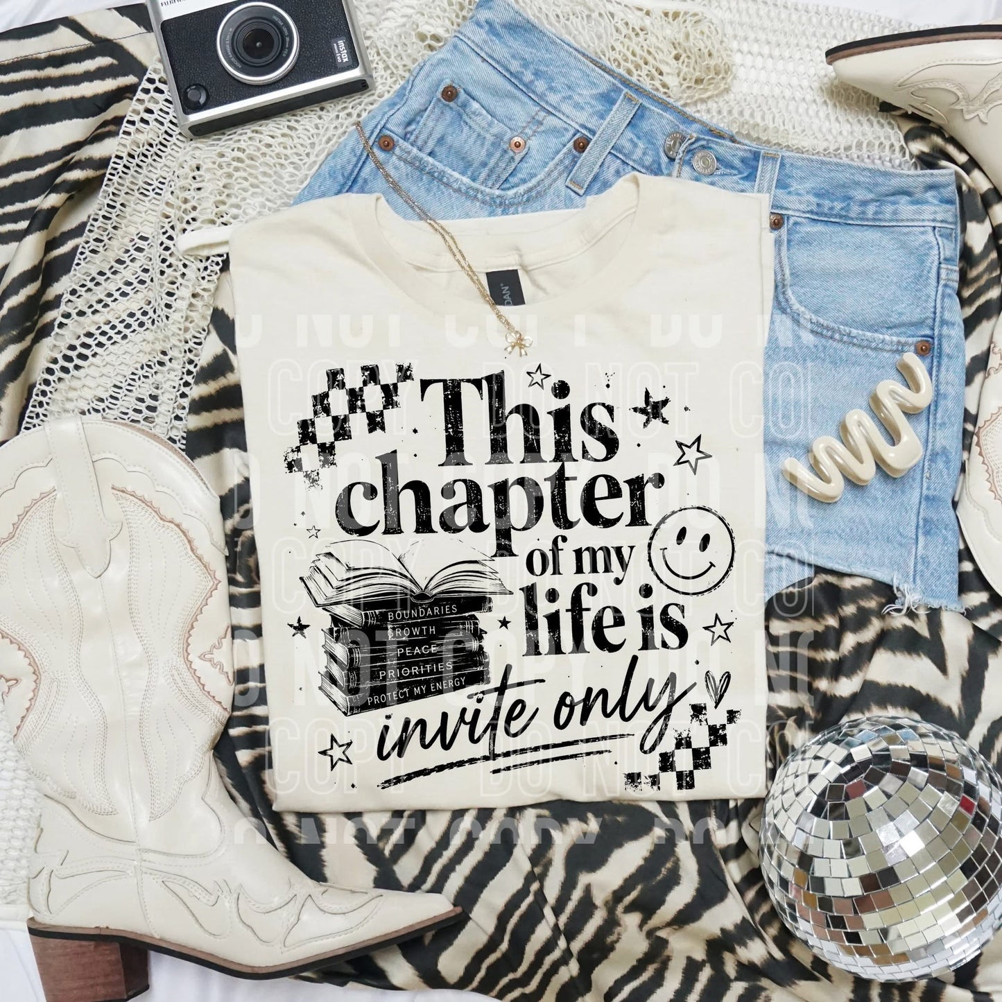This Chapter Of My Life Is Invite Only Black DTF Transfer