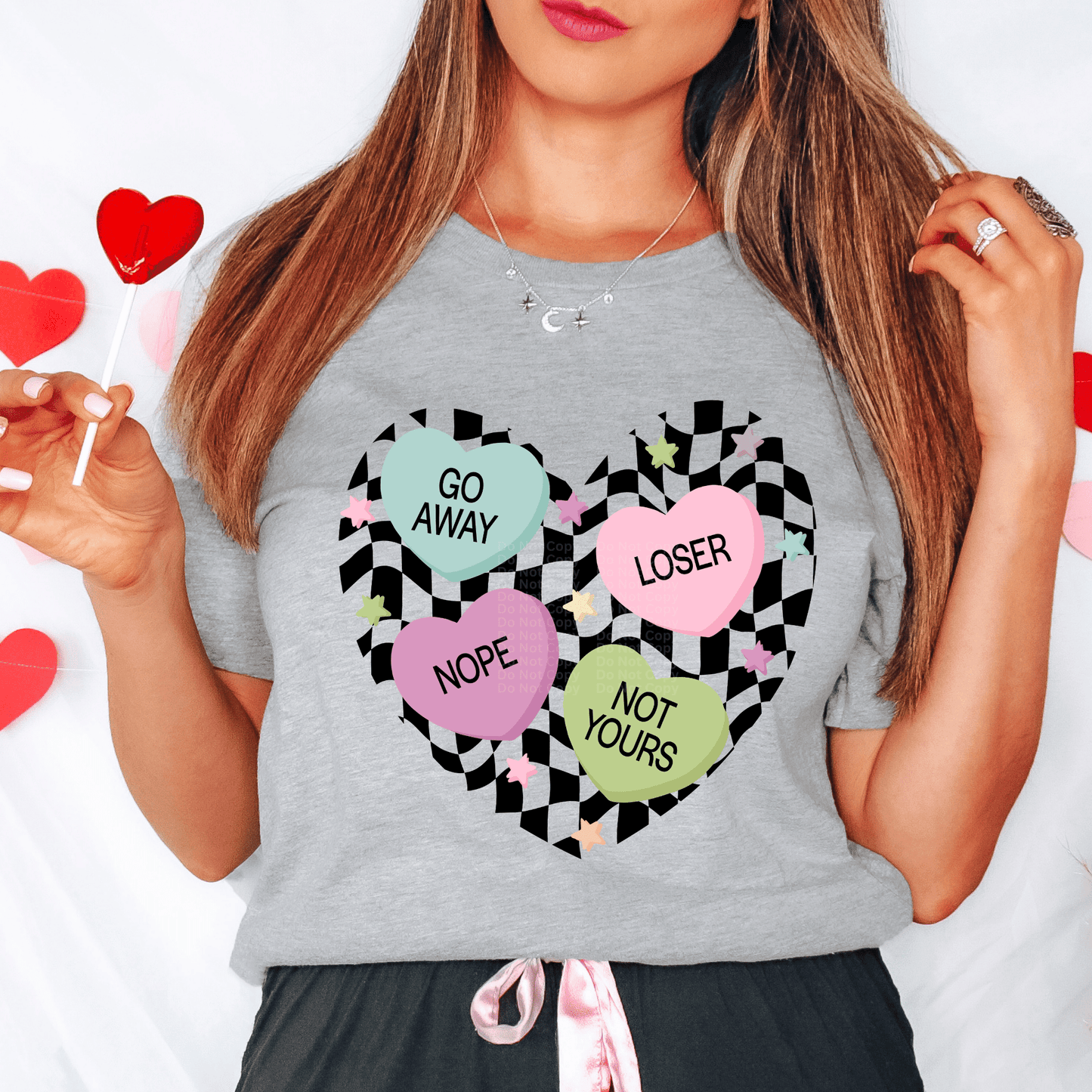 Anti-Valentine Candy Hearts DTF Transfer