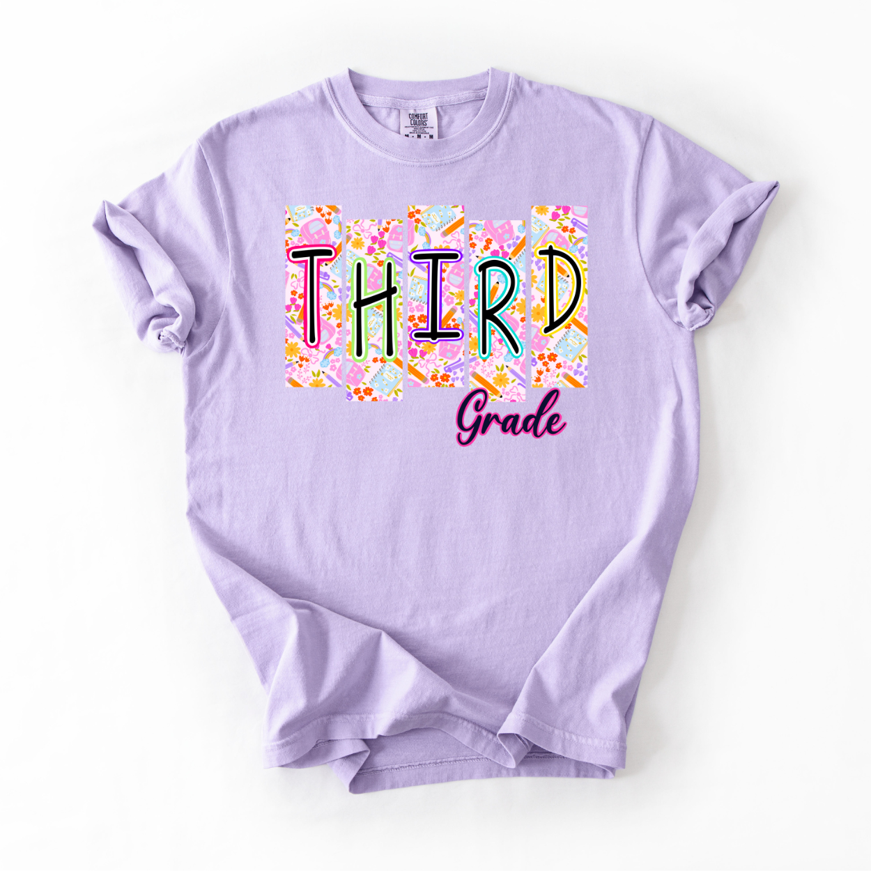 3rd Grade Floral DTF Transfer