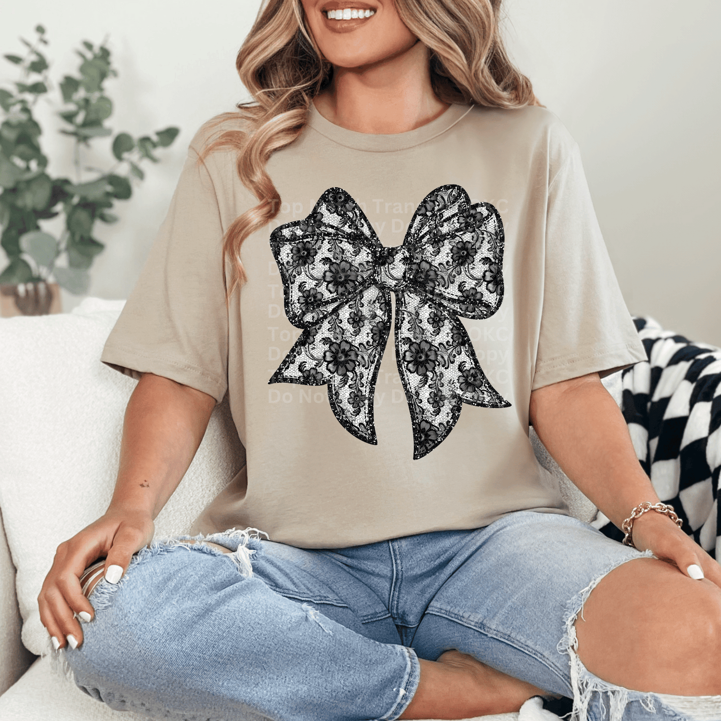 Black Lace DTF Transfer