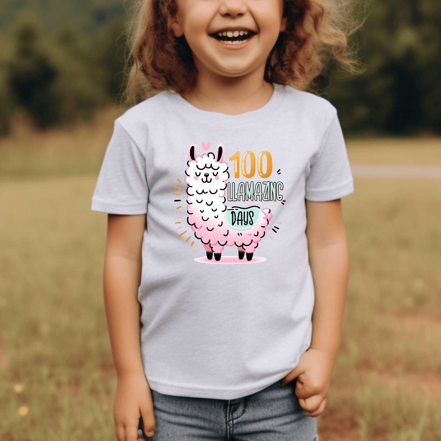 100 Llamazing Days DTF Transfer