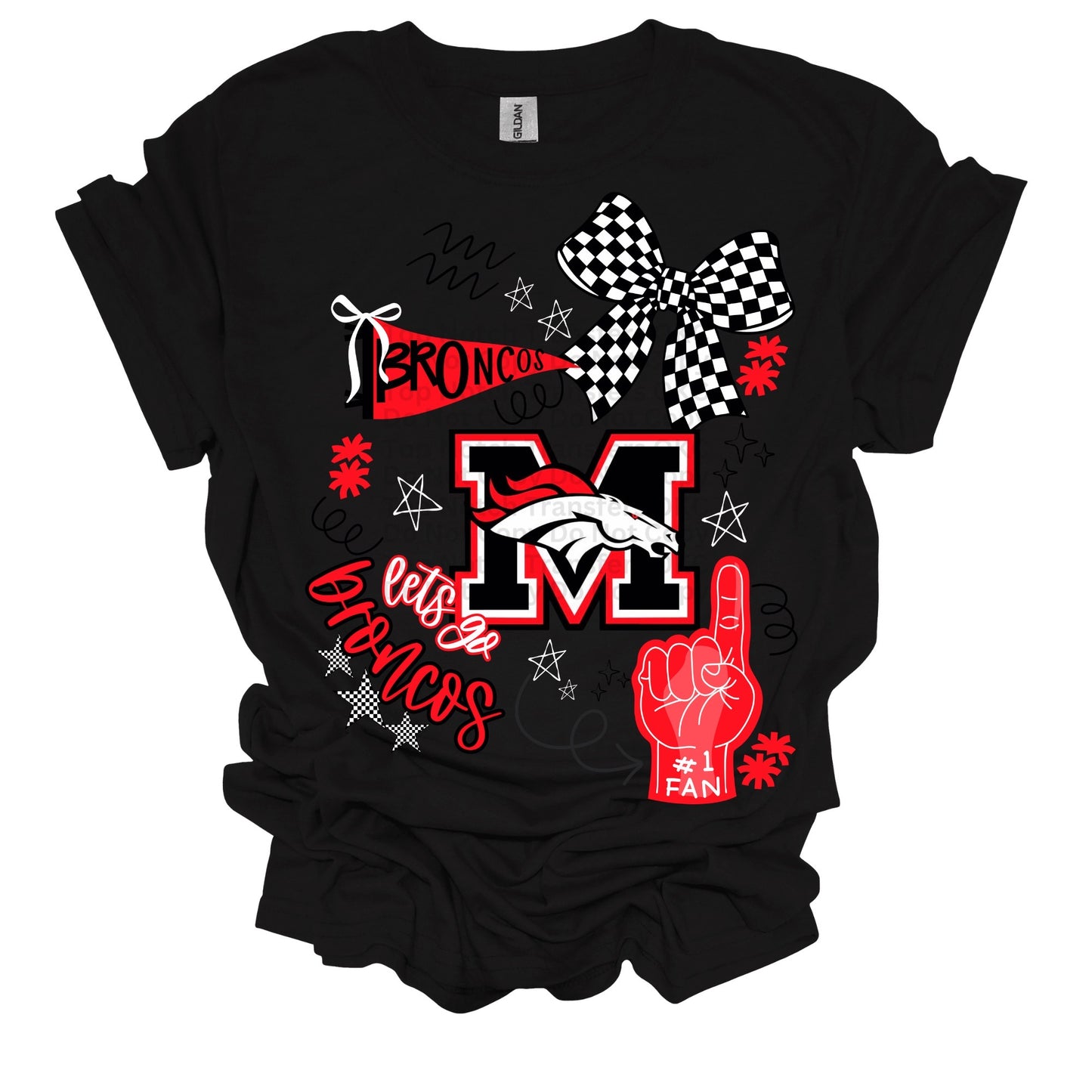 Mustang Bronco Doodle T-Shirt