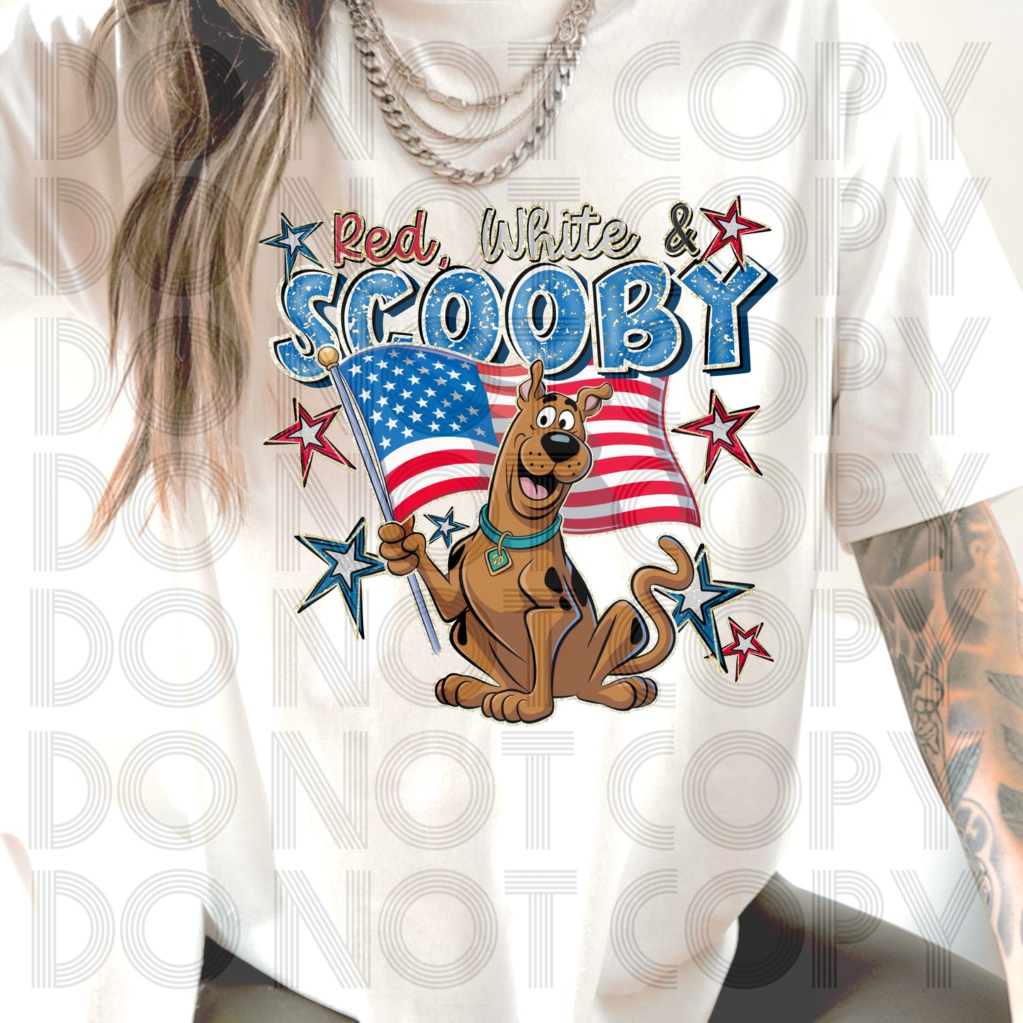 Red, White_Scooby DTF Transfer