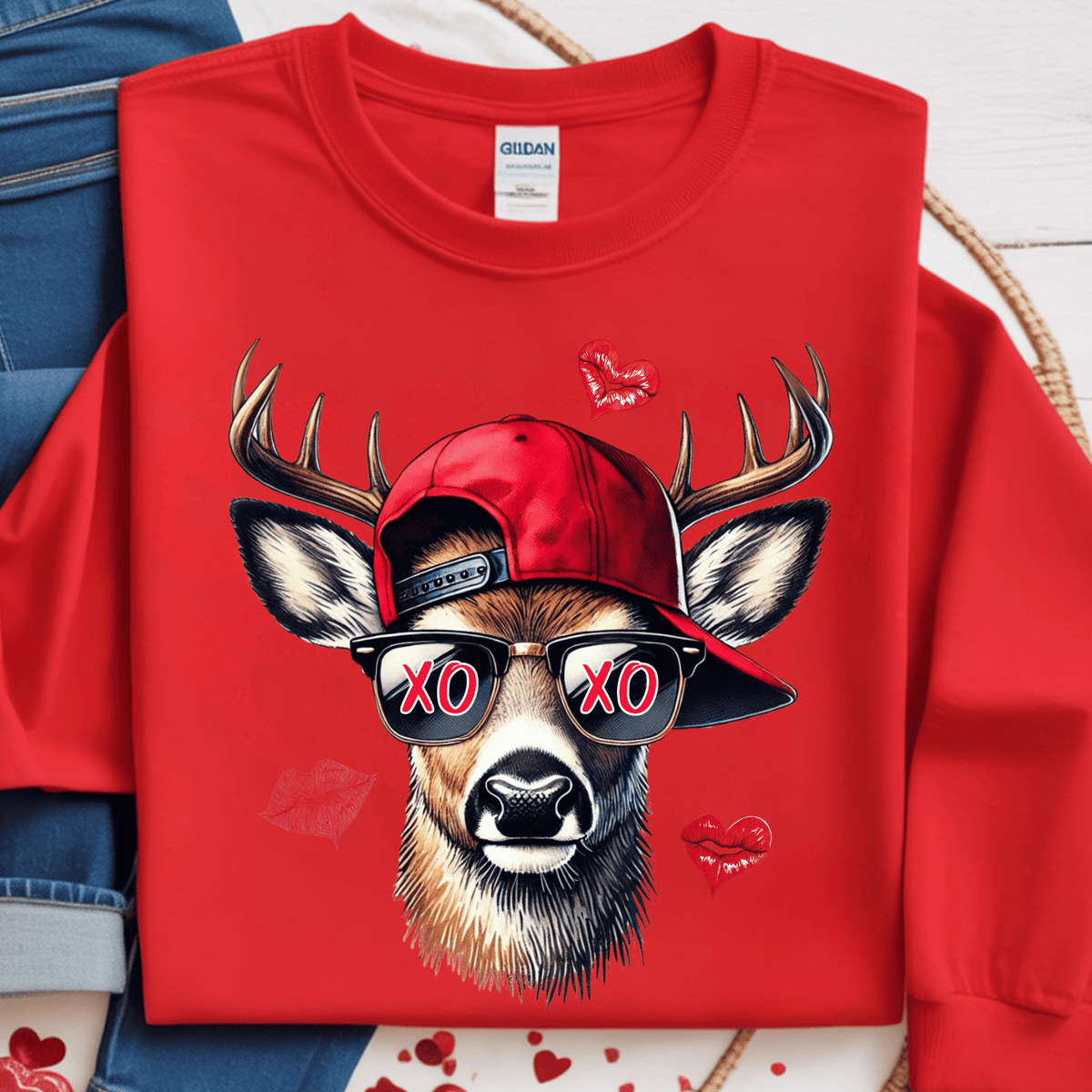 Valentine’s Deer DTF Transfer