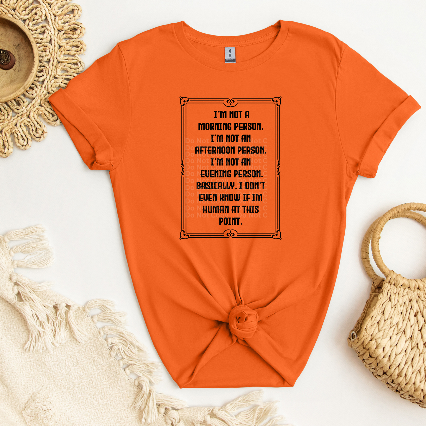 I Don't Know If I'm Human (Black) DTF Transfer