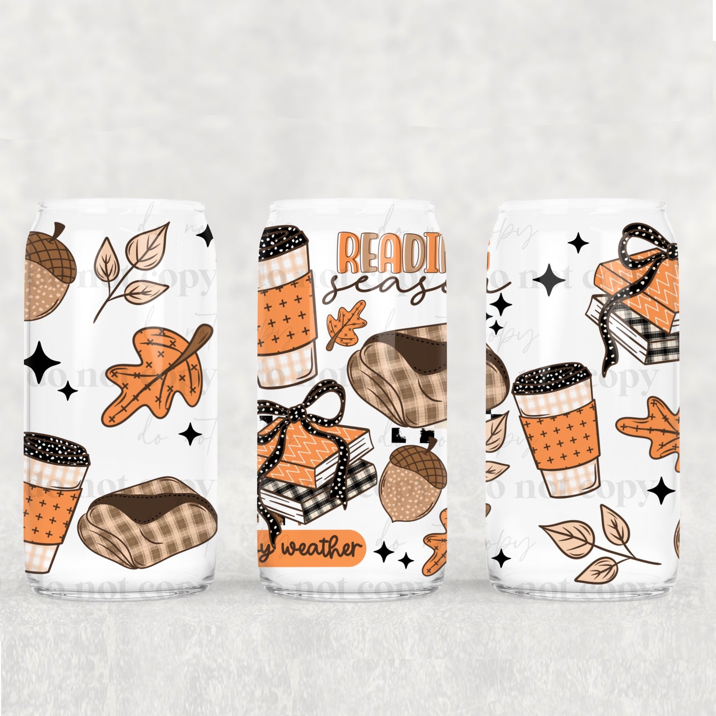 Reading Season- Fall UV DTF 16 oz Cup Wrap *CSC 0925*