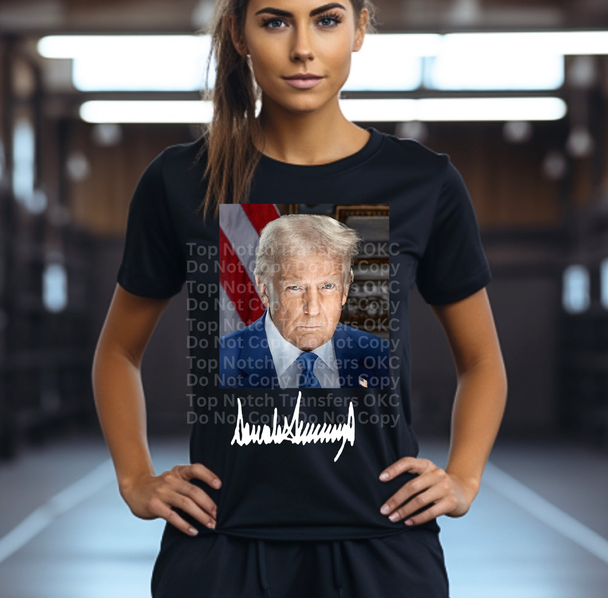 Trump w/ white signature DTF Transfer