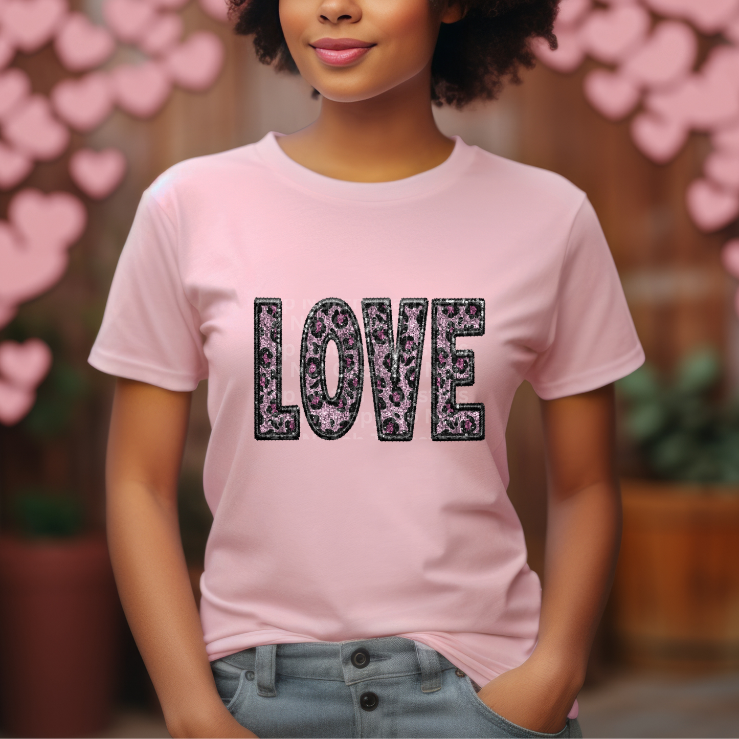 Love Leopard Pink DTF Transfer