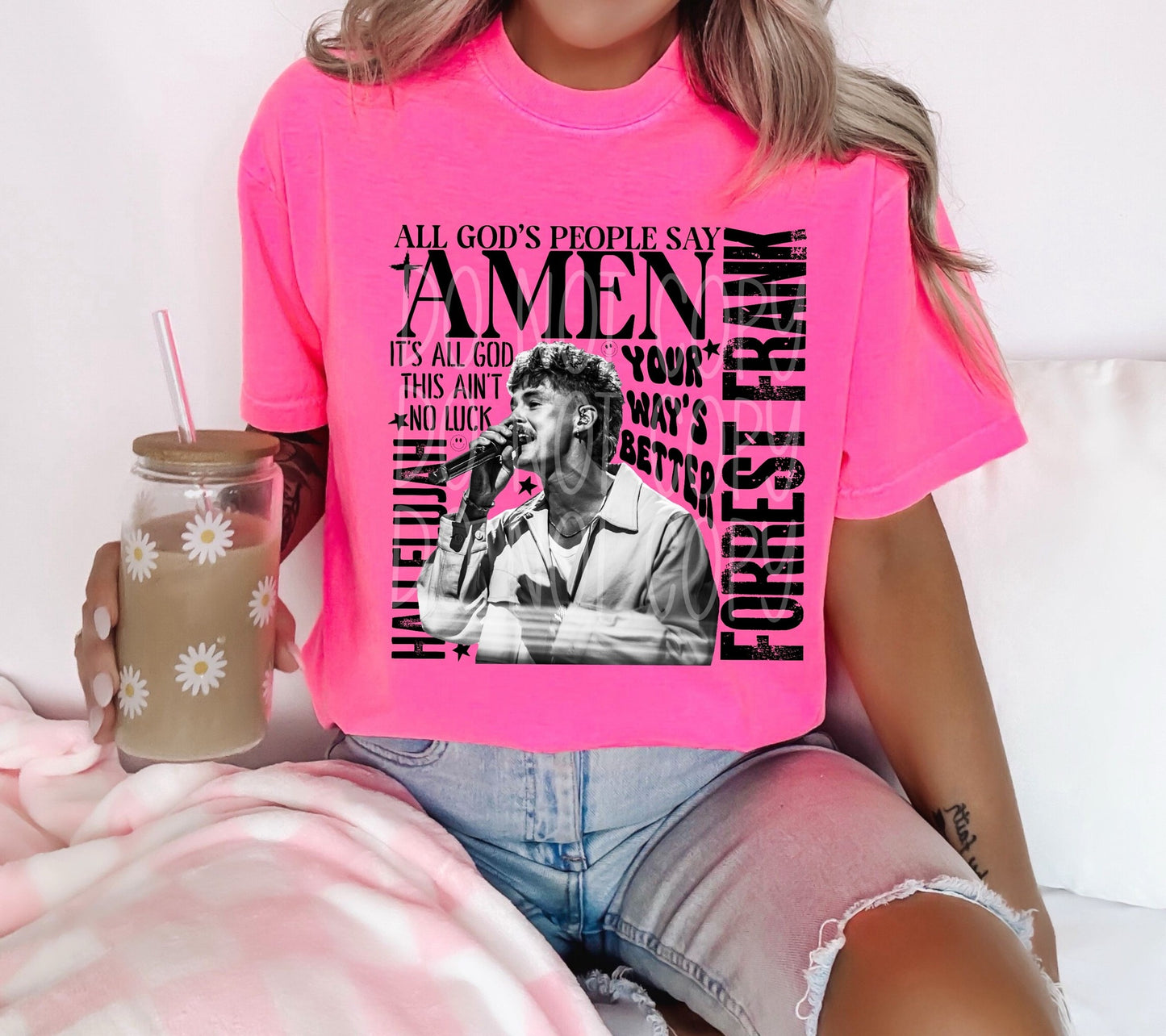 Amen / Black DTF Transfer