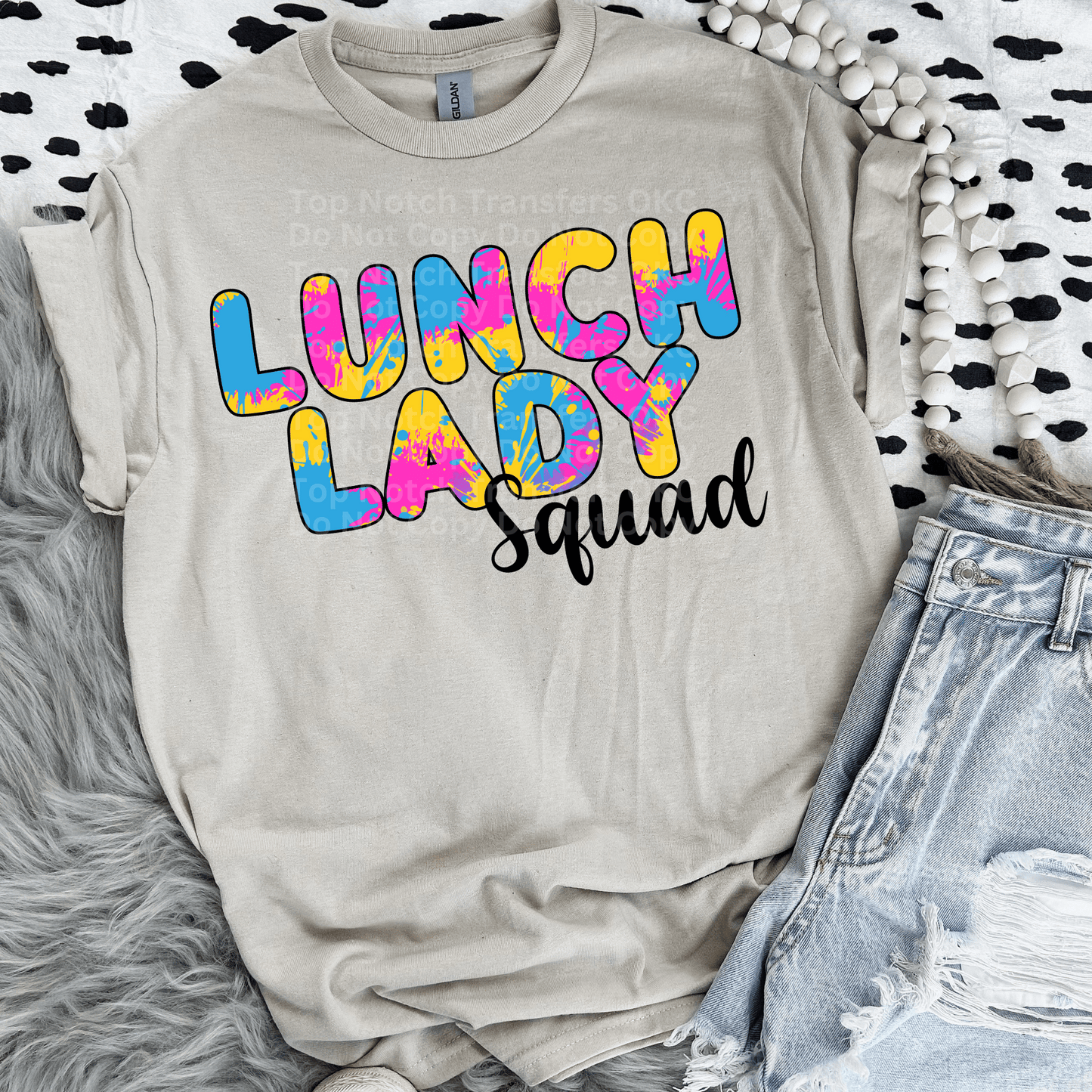 Lunch Lady Paint Splash DTF Transfer