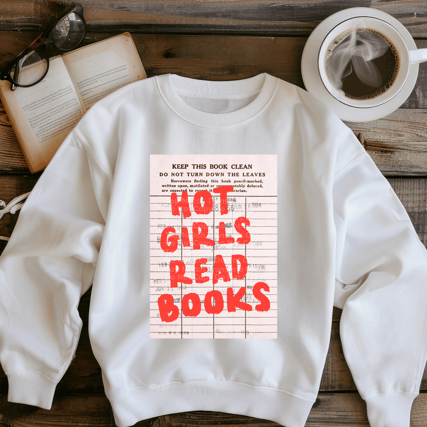 Hot Girls Read Books DTF Transfer