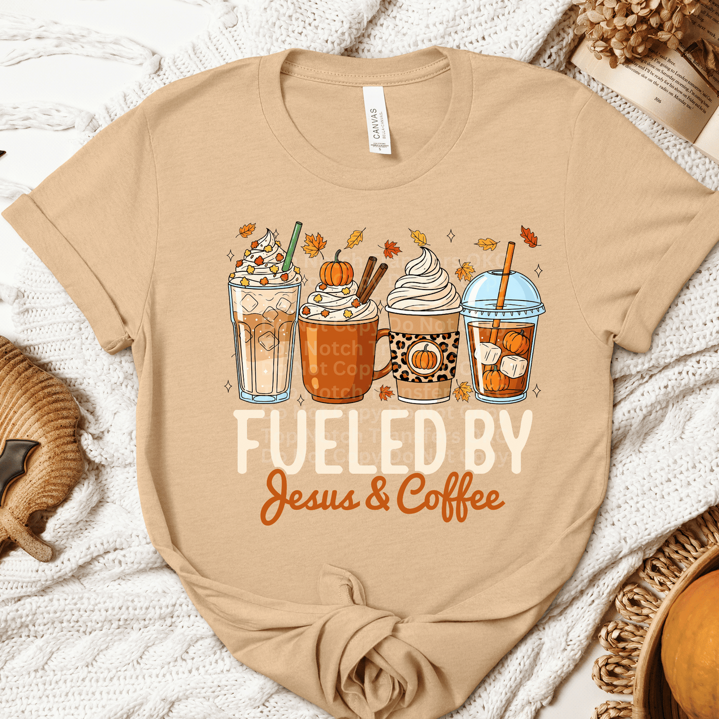 Fueled by Jesus & Coffee DTF Transfer