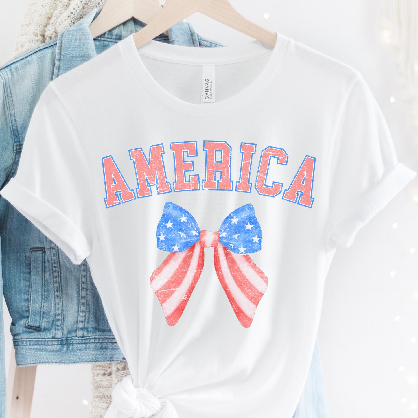 America Bow - Distressed DTF Transfer