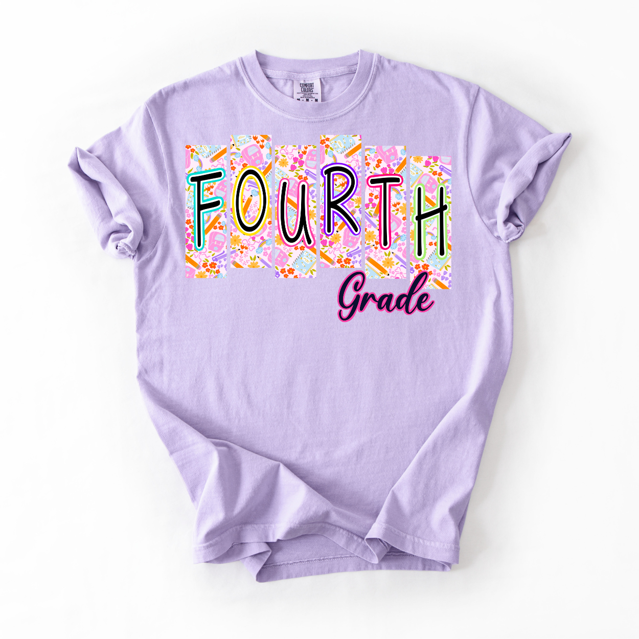 4th Grade Floral DTF Transfer