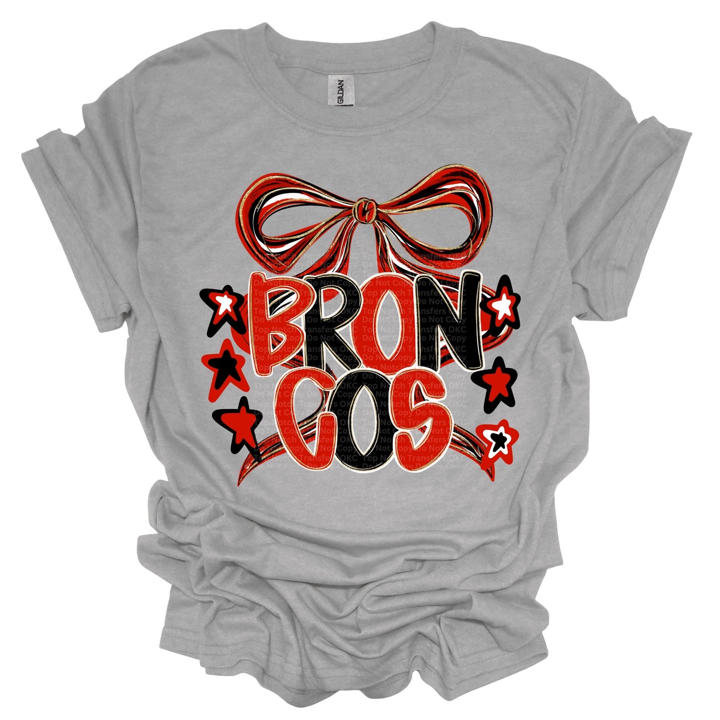 Broncos Brushstroke Bow T-Shirt
