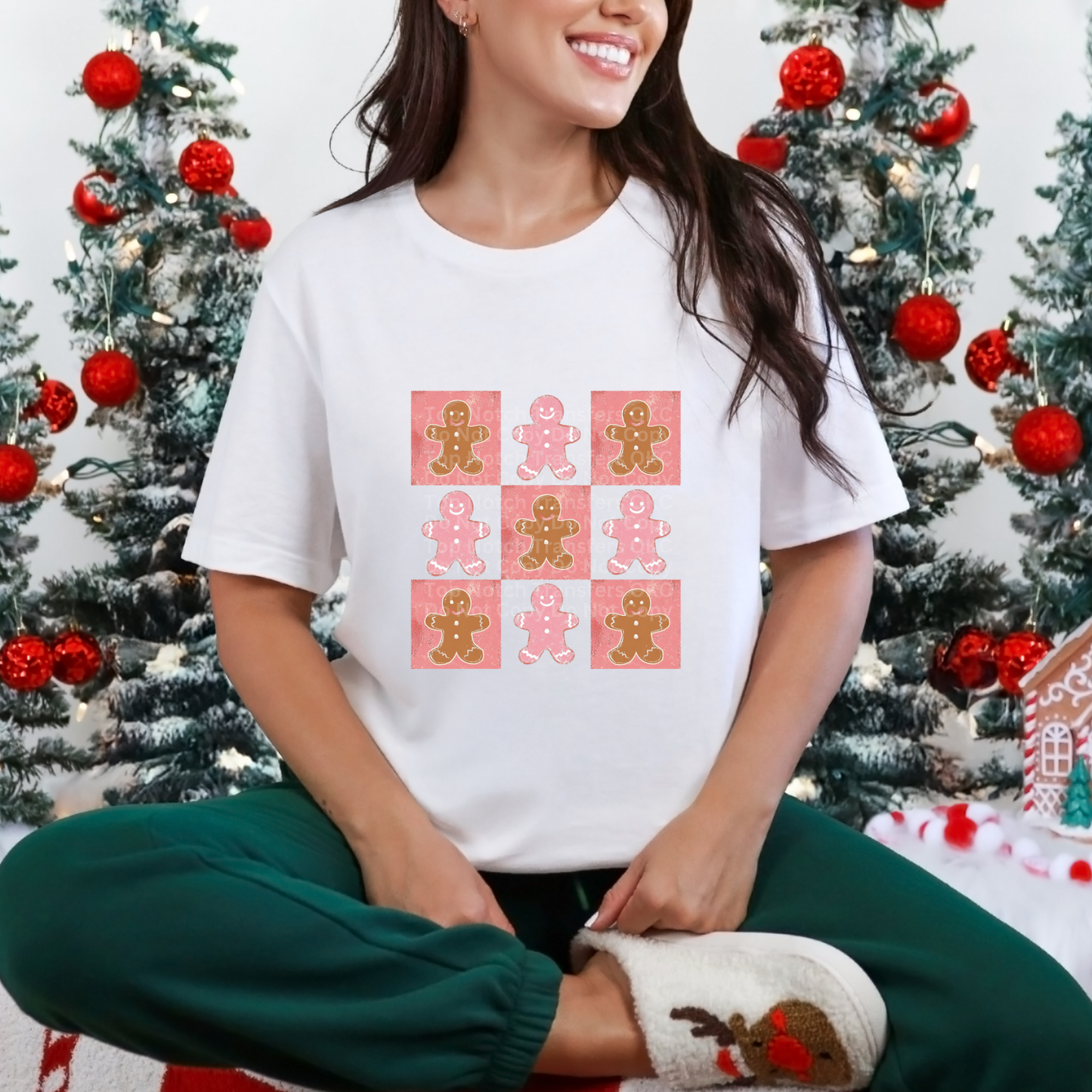 Distressed Pink Gingerbread Coquette DTF Transfer