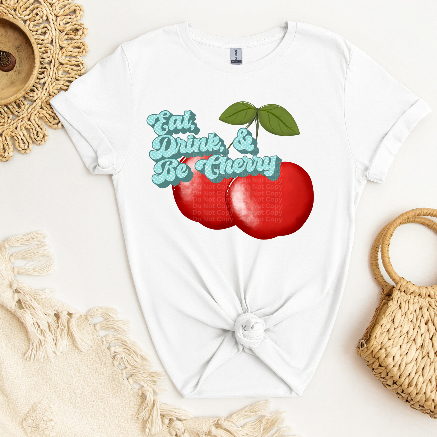 Eat Drink and Be Cherry (Thick Lettering) DTF Transfer