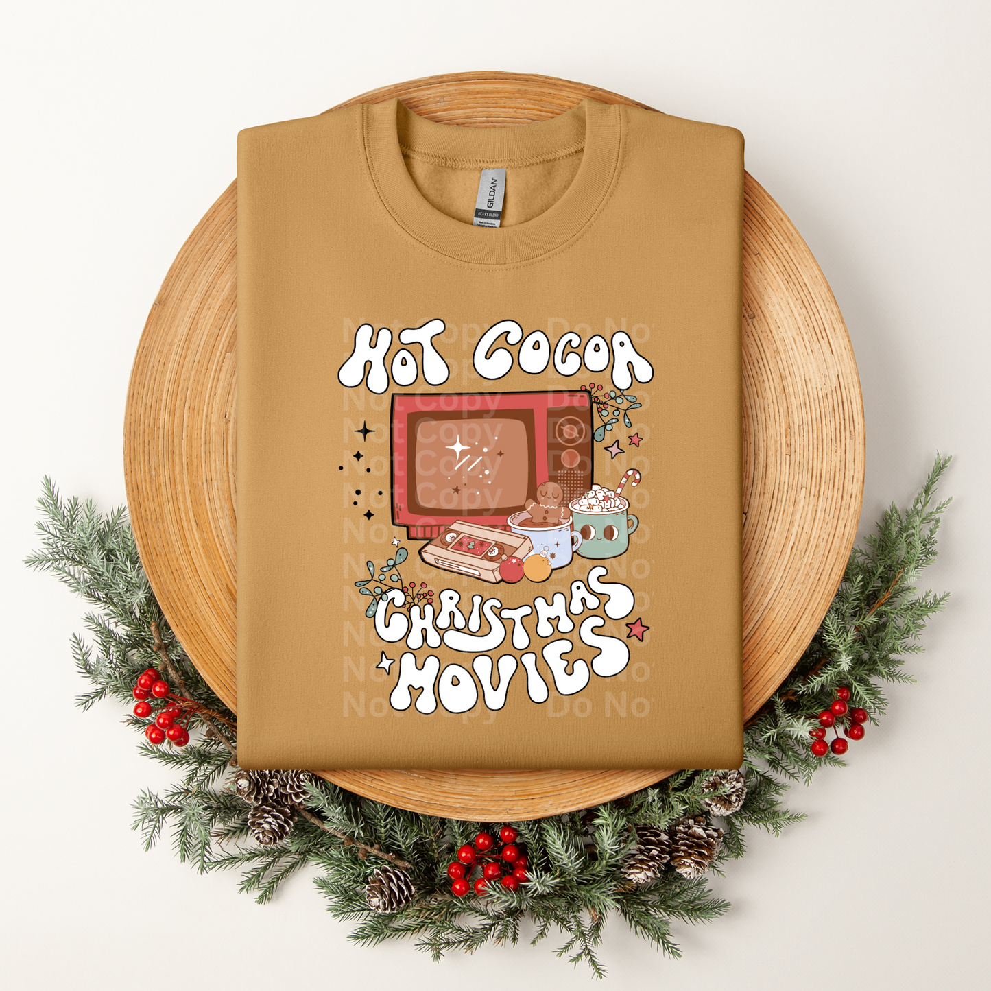 Hot Cocoa & Christmas Movies DTF Transfer