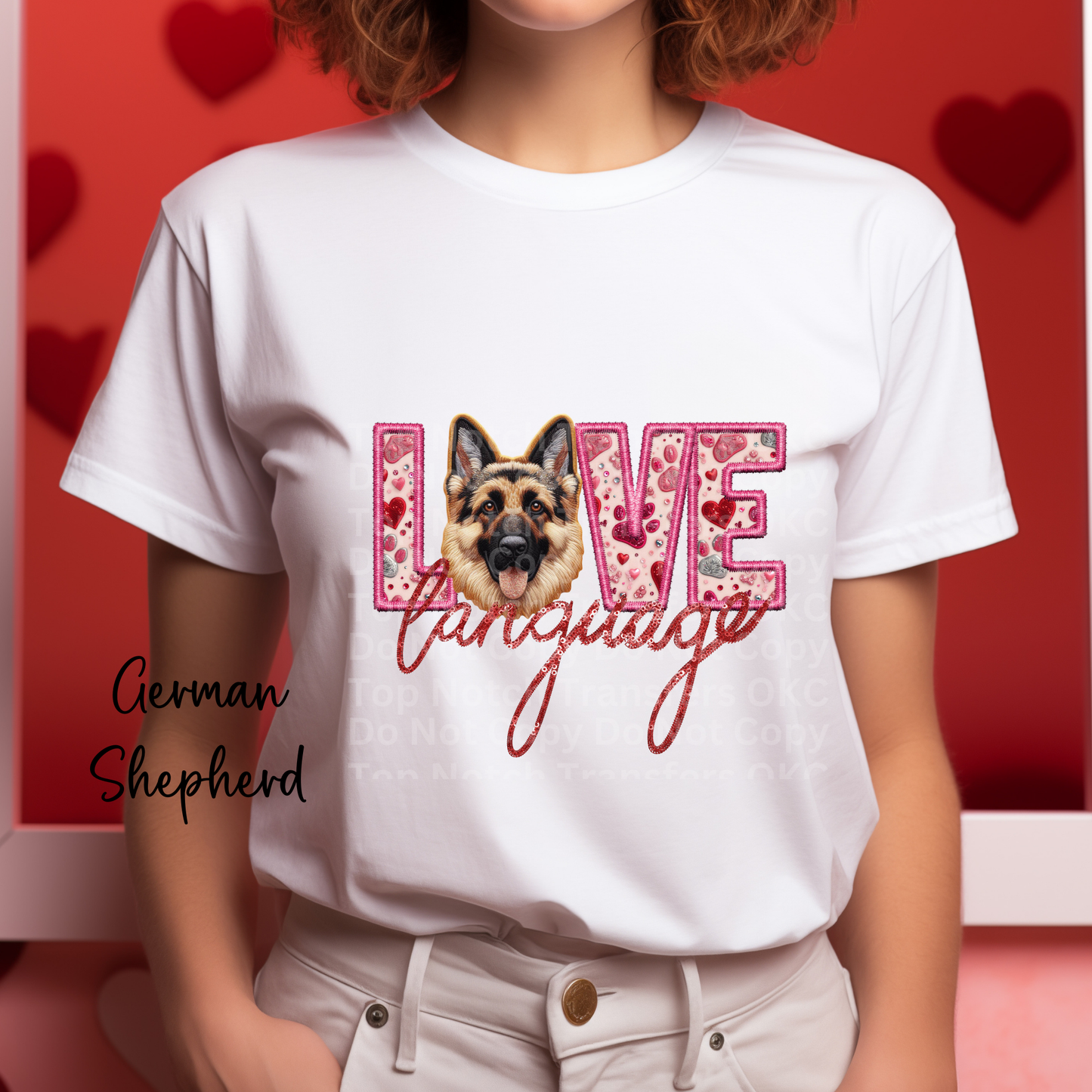 Love Language - German Shepherd DTF Transfer