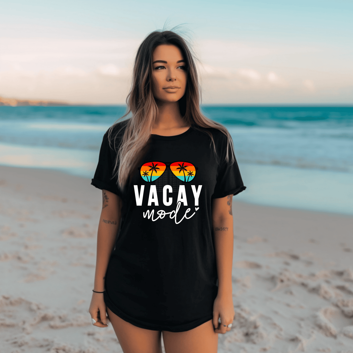 Vacay Mode White DTF Transfer