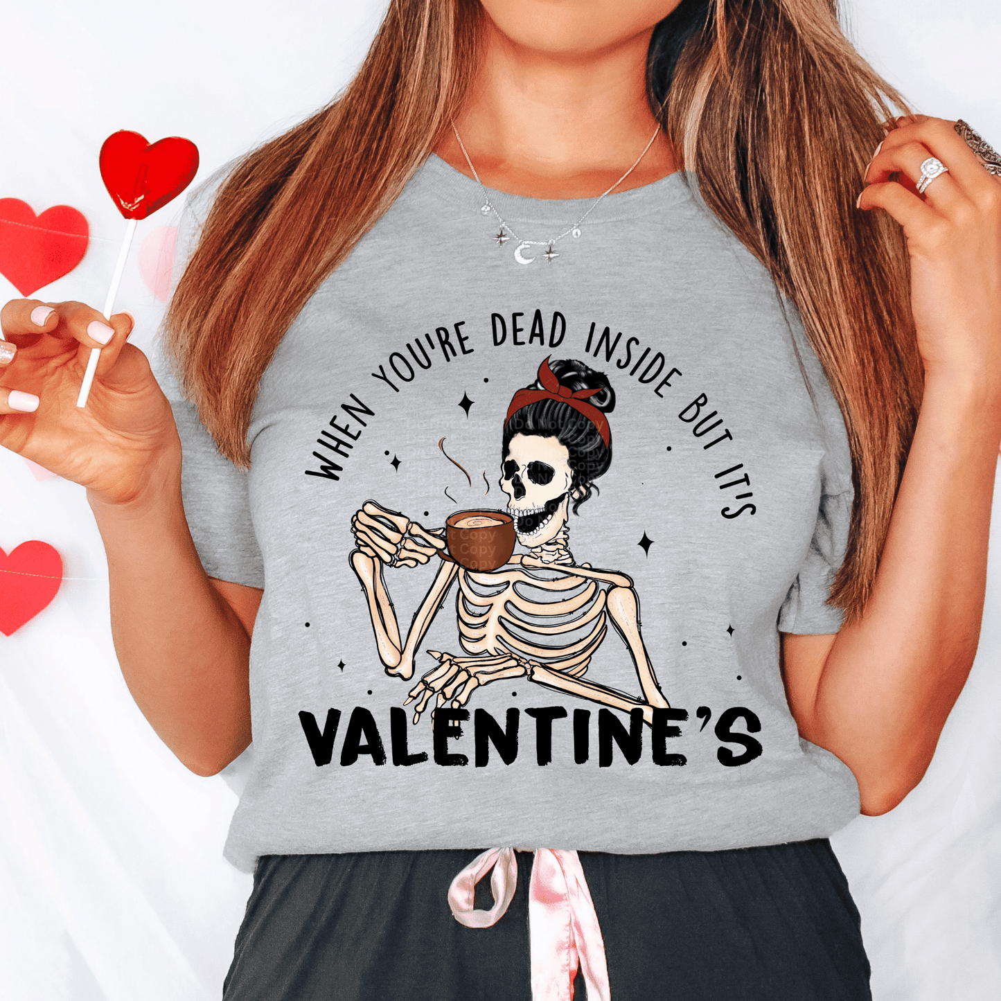 When you're dead inside but it's Valentine's DTF Transfer