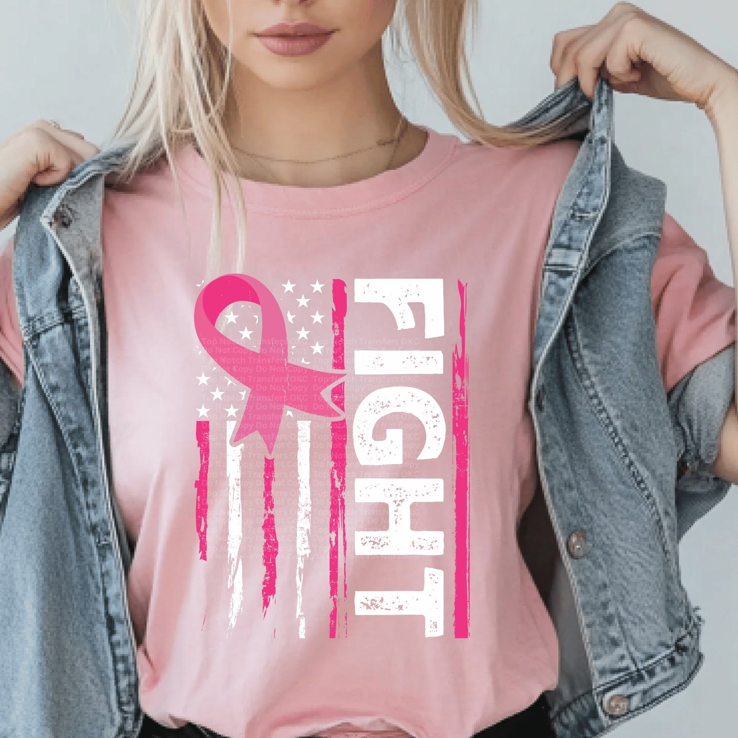 Fight Flag w/ Ribbon DTF Transfer