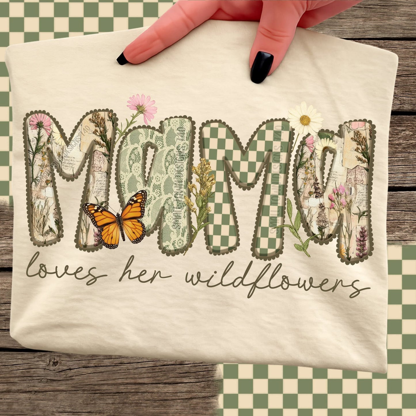 Mama loves her wildflowers DTF Transfer