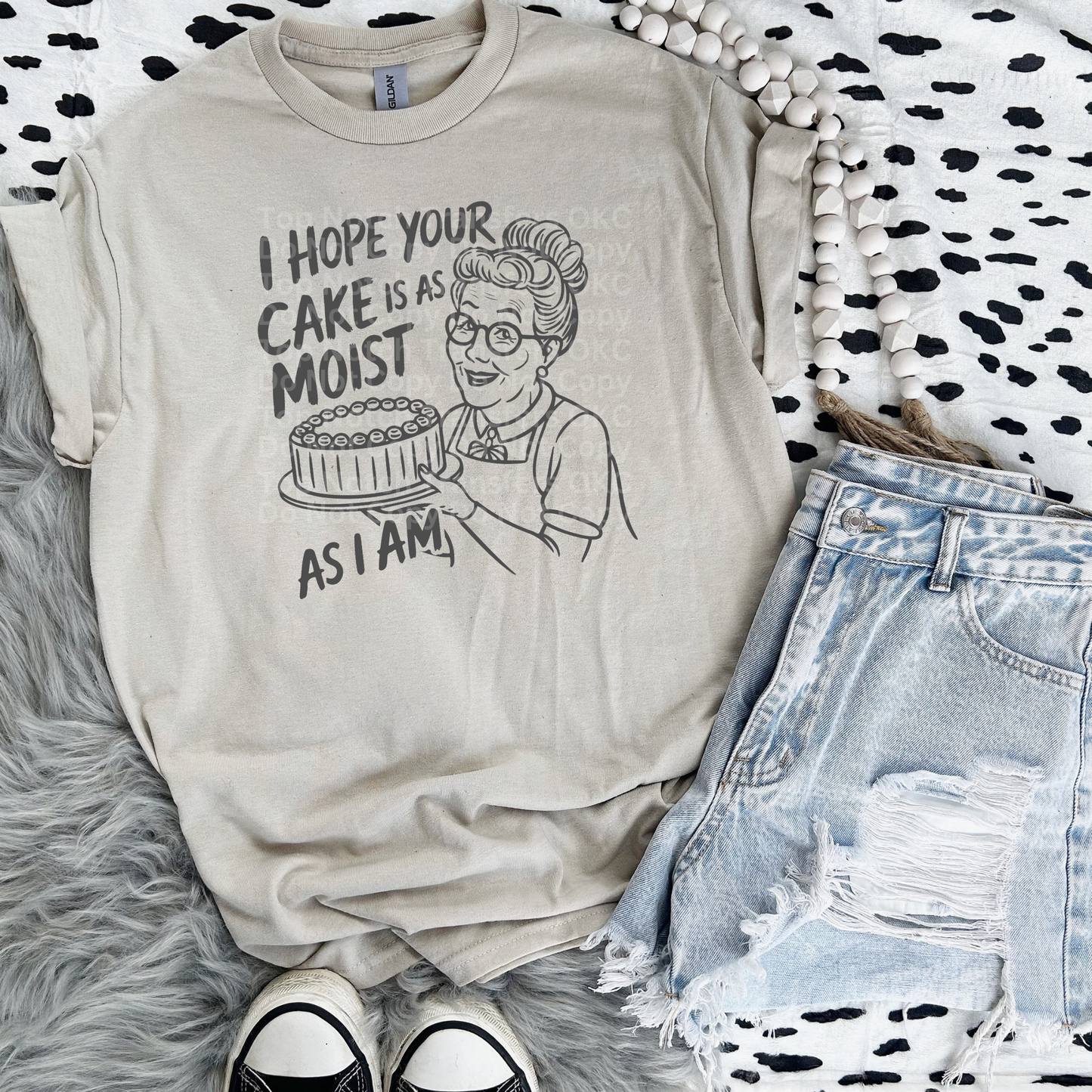 I Hope Your Cake is as Moist as I am (Grey) DTF Transfer