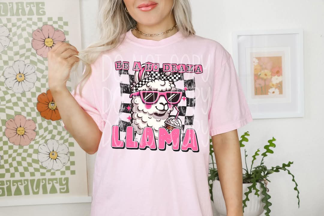 Be A No Drama Llama DTF Transfer