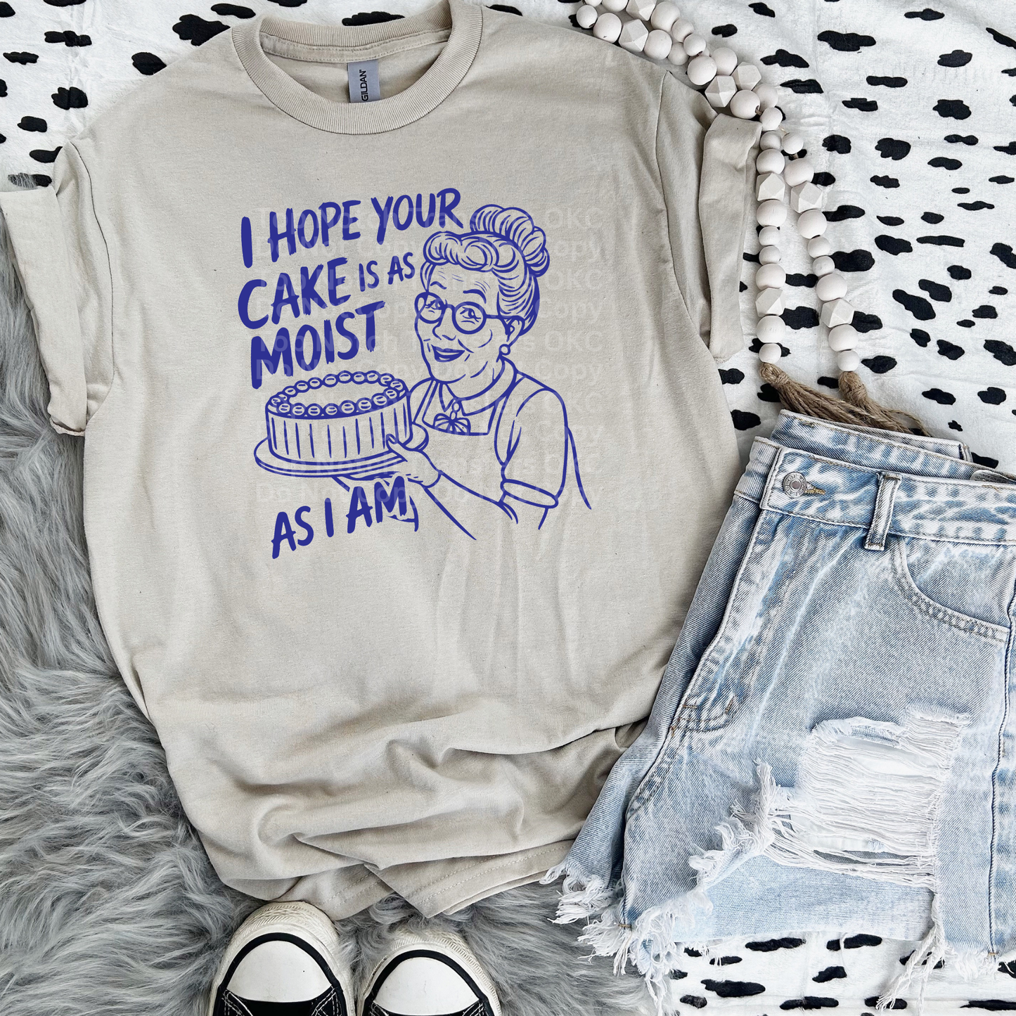 I Hope Your Cake is as Moist as I am (Blue) DTF Transfer