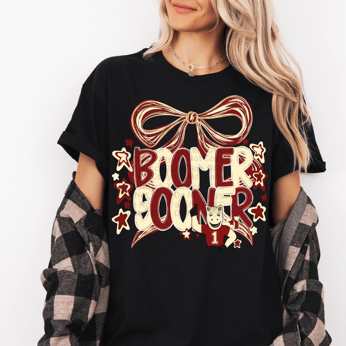 Oklahoma Red Bow DTF Transfer