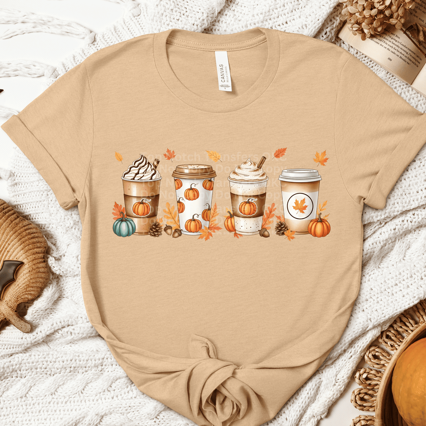 Pumpkin Spice Coffees DTF Transfer