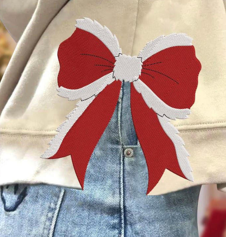 Santa Side Slit Bow DTF Transfer
