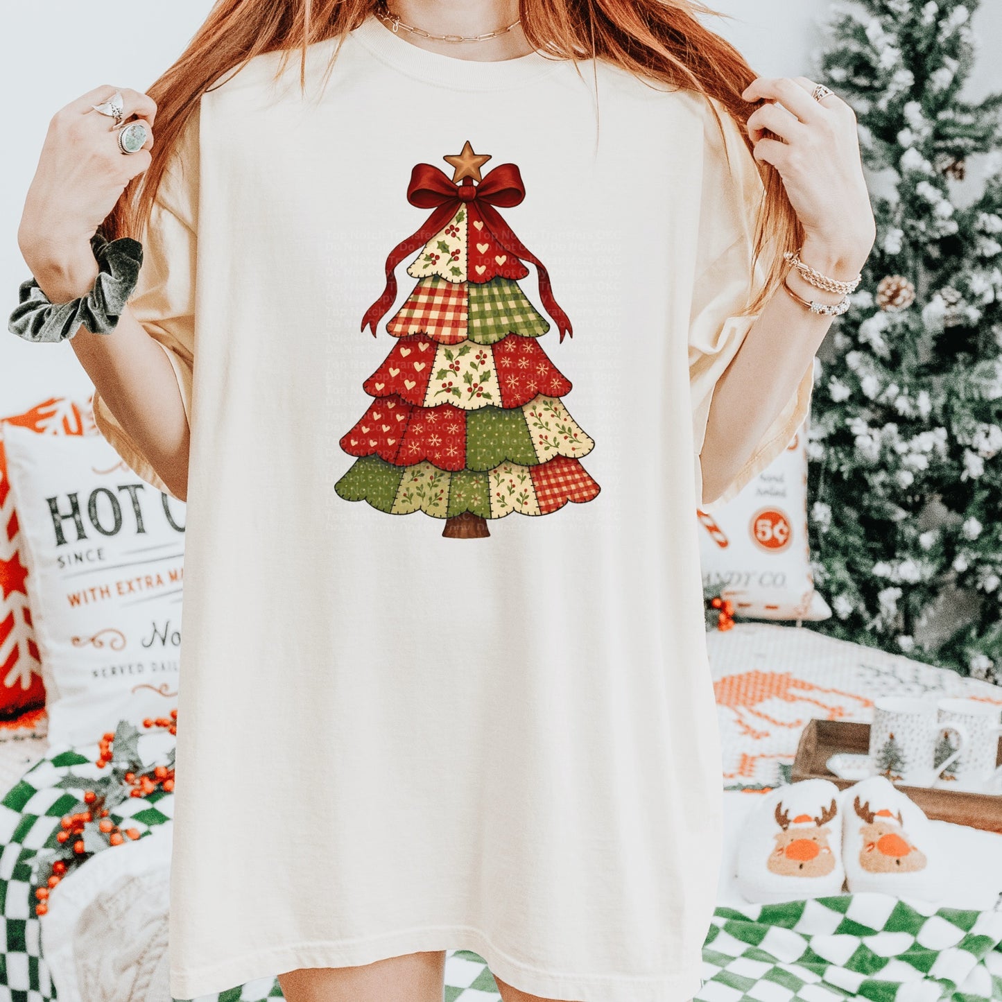 RTS Patchwork Christmas Tree ADULT DTF Transfer