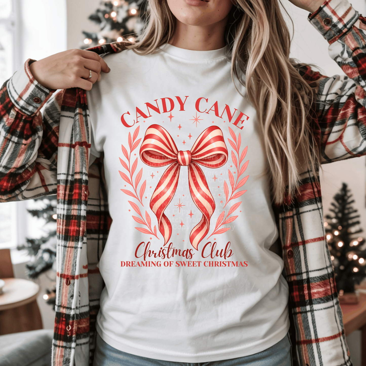 Candy Cane Christmas Club DTF Transfer