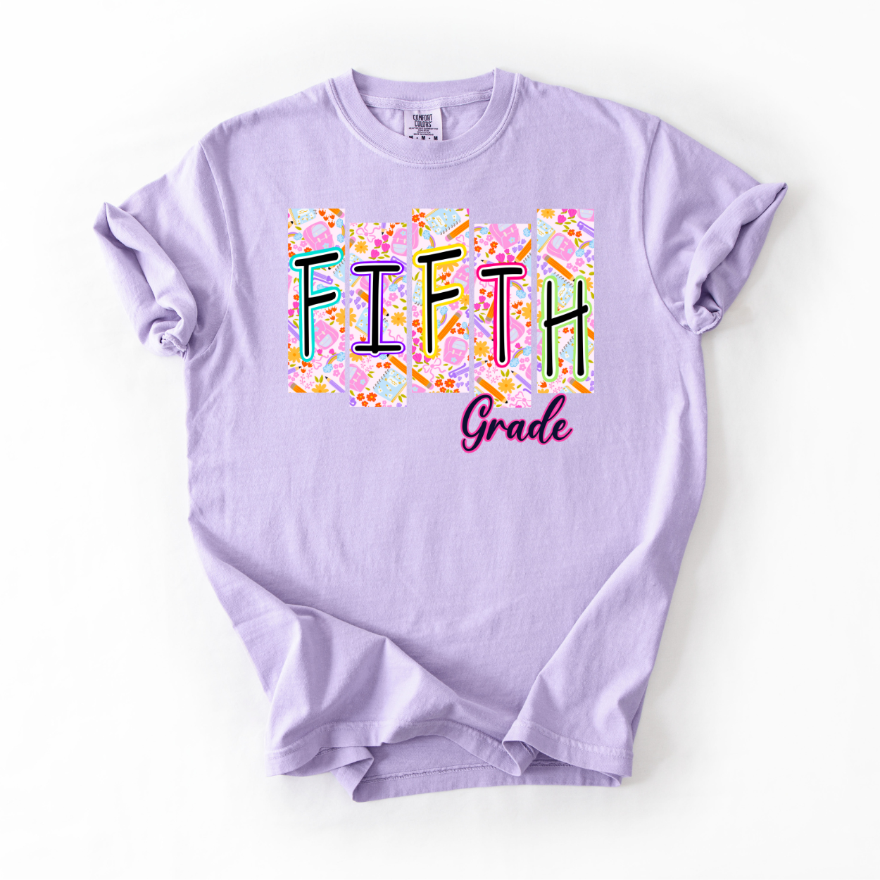 5th Grade Floral DTF Transfer