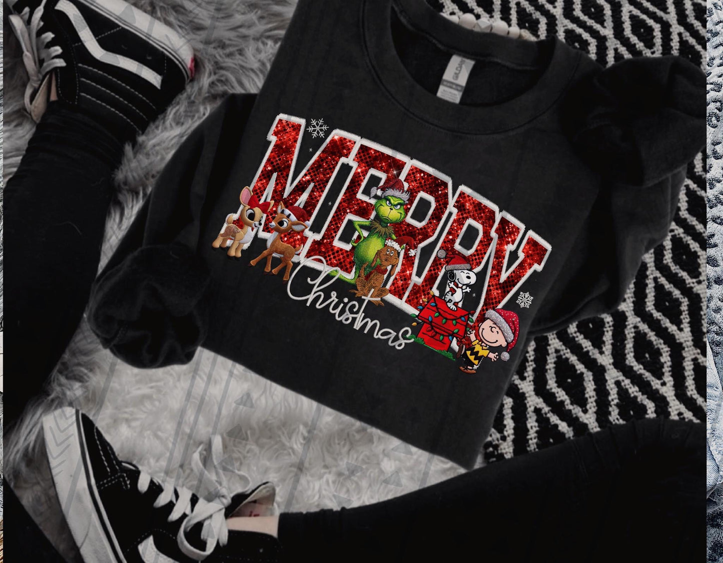 Merry Christmas Characters DTF Transfer