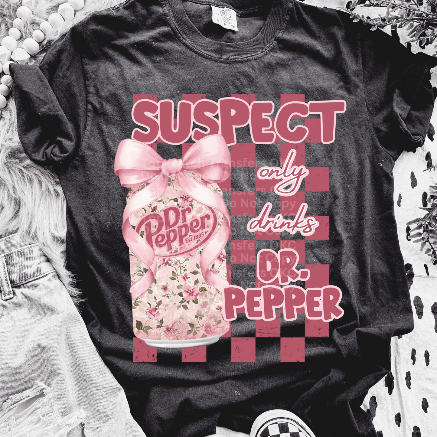 Suspect Only Drinks DP DTF Transfer