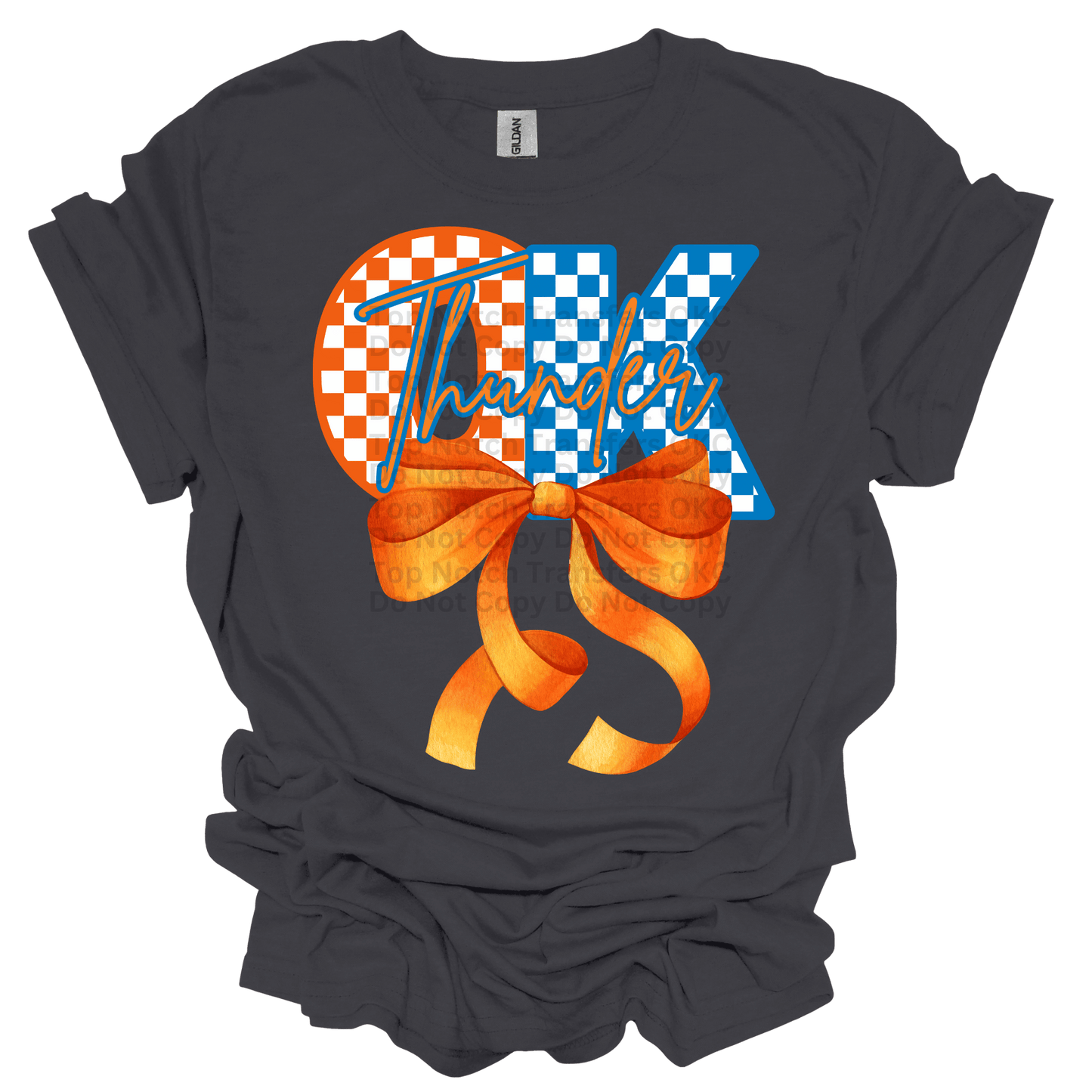 OK Checkered w/ Bows DTF Transfer
