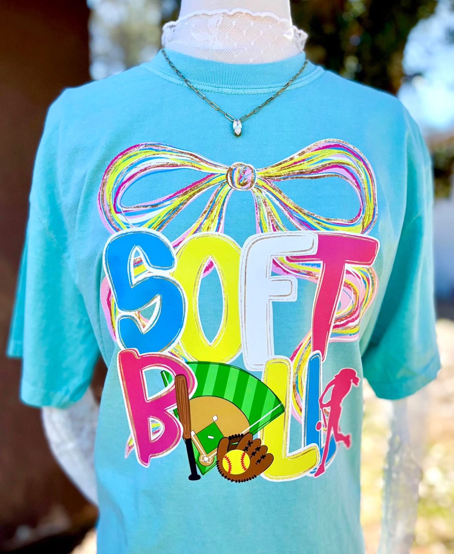 Softball Bow DTF Transfer